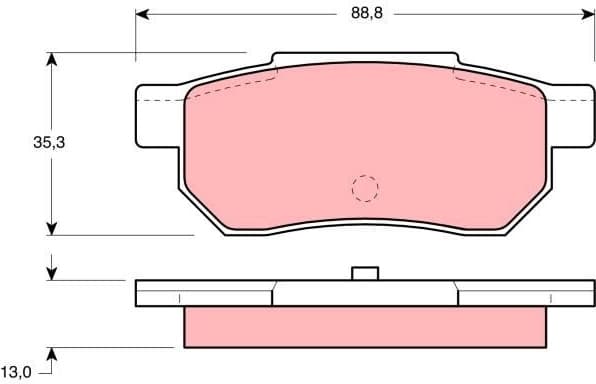 Brake Pad Set, disc brake GDB775 - image 2