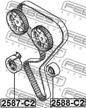 Deflection Pulley/Guide Pulley, timing belt 2588-C2 - image 2