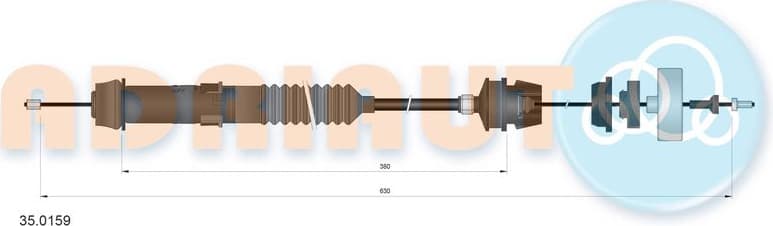 Cable Pull, clutch control 35.0159