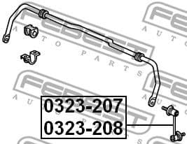 Link/Coupling Rod, stabiliser bar 0323-207