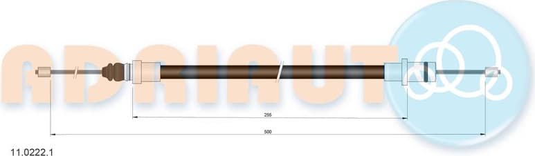 Cable Pull, parking brake 11.0222.1