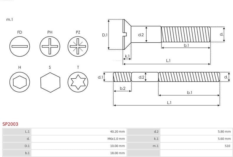 Repair Set, alternator AS SP2003 - image 2