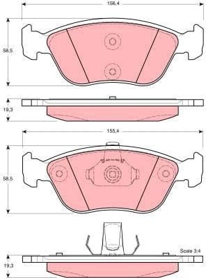 Brake Pad Set, disc brake GDB1406 - image 3
