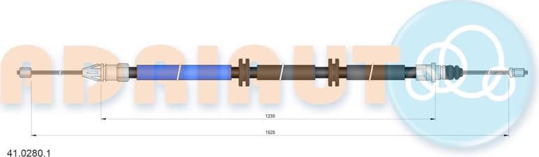 Cable Pull, parking brake 41.0280.1