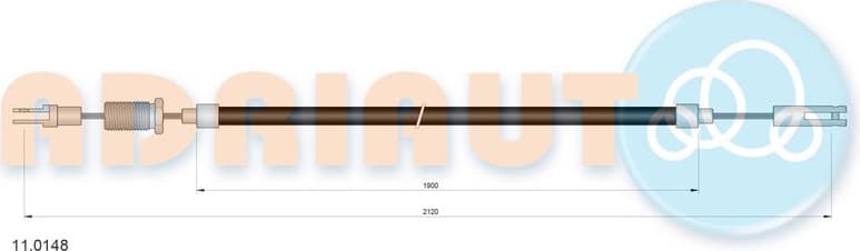 Cable Pull, clutch control 11.0148