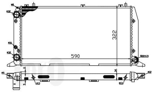 Radiator, engine cooling LORO 003-017-0010 - image 2