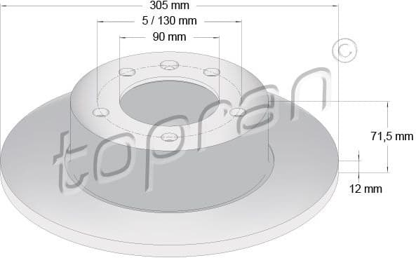 Brake Disc COATED 208 236