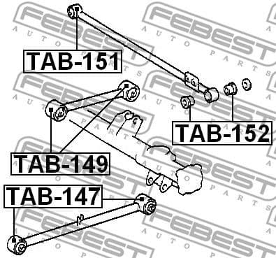 Mounting, control/trailing arm TAB-149 - image 2