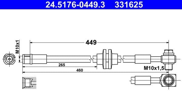 Brake Hose 24.5176-0449.3