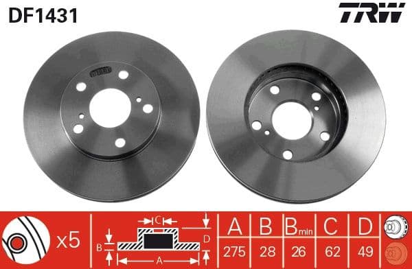 Brake Disc DF1431 - image 3