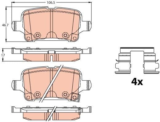 Brake Pad Set, disc brake GDB2180 - image 2