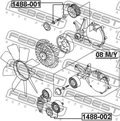 Deflection/Guide Pulley, V-ribbed belt 1488-002 - image 2