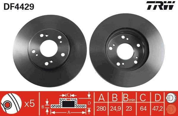 Brake Disc DF4429 - image 2