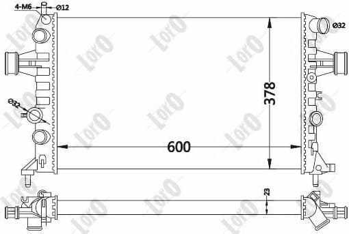 Radiator, engine cooling LORO 037-017-0019 - image 3