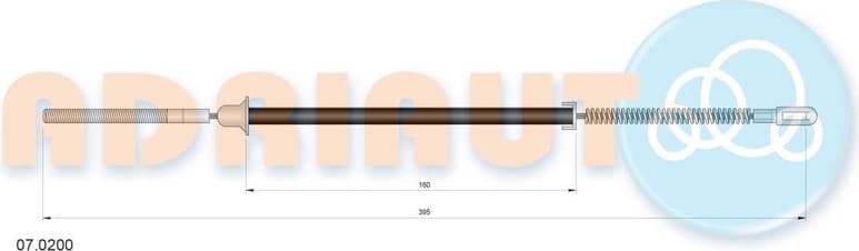 Cable Pull, parking brake 07.0200