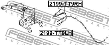 Cable Pull, parking brake 2199-TT9RH - image 2