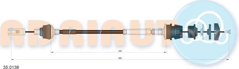 Cable Pull, clutch control 35.0138