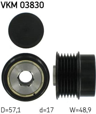 Alternator Freewheel Clutch VKM 03830 - image 2