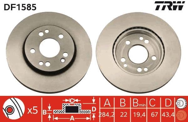 Brake Disc DF1585 - image 3