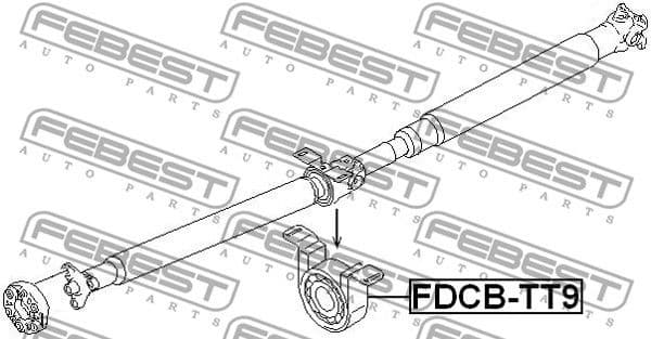 Bearing, propshaft centre bearing FDCB-TT9 - image 2