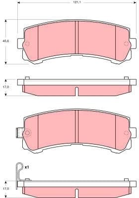 Brake Pad Set, disc brake GDB3362 - image 2