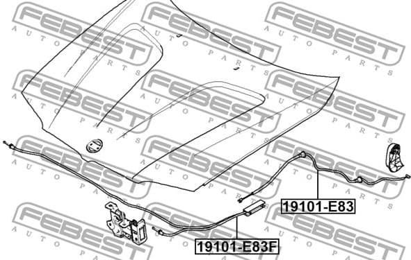 Bonnet Cable 19101-E83 - image 2