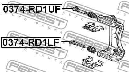 Guide Bolt, brake caliper 0374-RD1LF - image 2