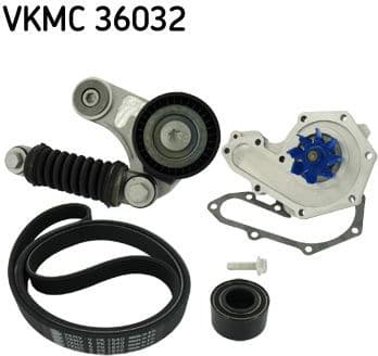 Water Pump + V-ribbed Belt Kit VKMC 36032 - image 2