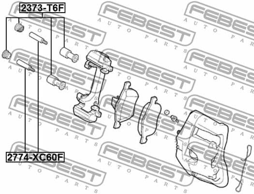 Guide Bolt, brake caliper 2774-XC60F - image 2