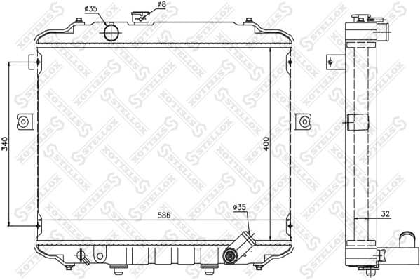Radiator, engine cooling 10-26607-SX