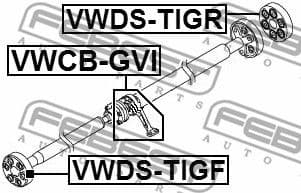 Bearing, propshaft centre bearing VWCB-GVI - image 2