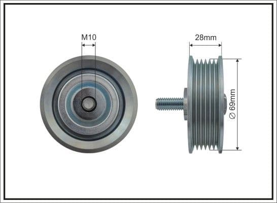 Deflection/Guide Pulley, V-ribbed belt 500224