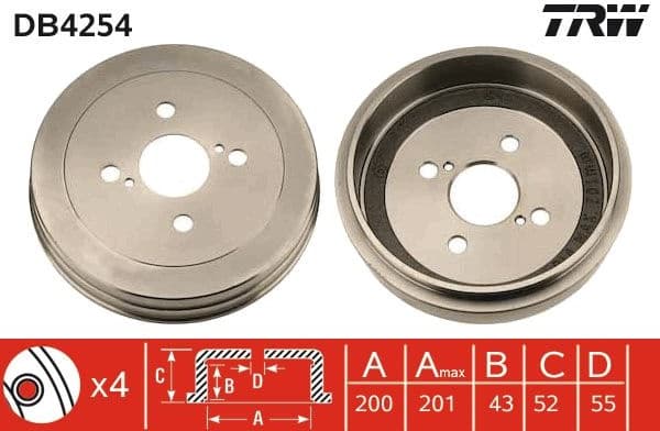 Brake Drum DB4254 - image 3