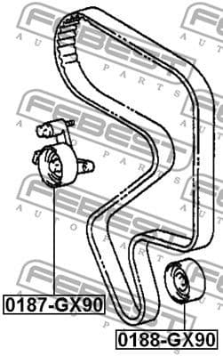 Tensioner Pulley, timing belt 0187-GX90 - image 2
