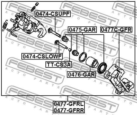 Brake Caliper Bracket Set 0477C-GFR - image 2