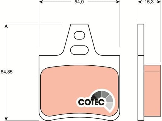 Brake Pad Set, disc brake COTEC GDB1247 - image 3