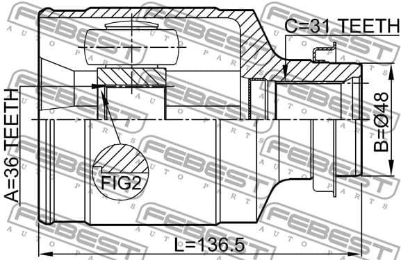 Joint Kit, drive shaft 0511-CX7RH - image 2