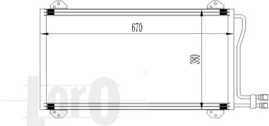 Condenser, air conditioning LORO 054-016-0002 - image 2