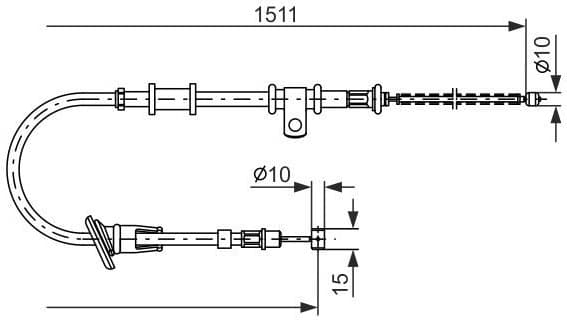 Cable Pull, parking brake 1 987 477 677 - image 5