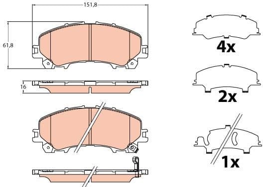 Brake Pad Set, disc brake GDB2222 - image 2