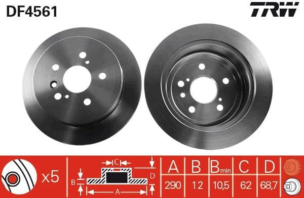 Brake Disc DF4561 - image 2