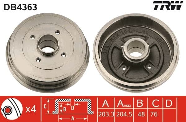 Brake Drum DB4363 - image 3