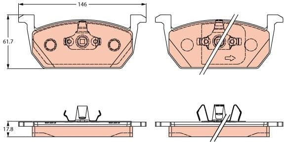 Brake Pad Set, disc brake GDB2266 - image 2