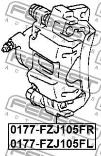 Brake Caliper 0177-FZJ105FL - image 2