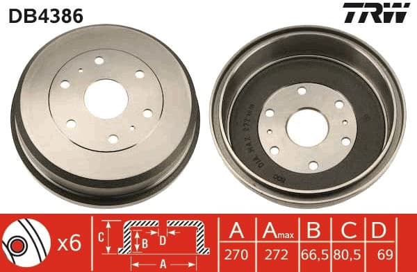 Brake Drum DB4386 - image 2