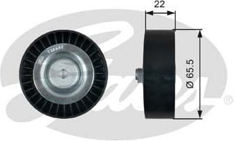 Deflection/Guide Pulley, V-ribbed belt DriveAlign™ T36458