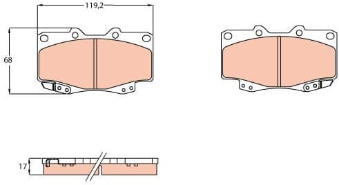 Brake Pad Set, disc brake COTEC GDB3428 - image 3