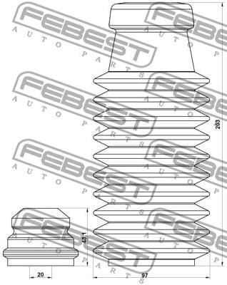 Dust Cover Kit, shock absorber CHSHB-VOYIVF-KIT - image 2