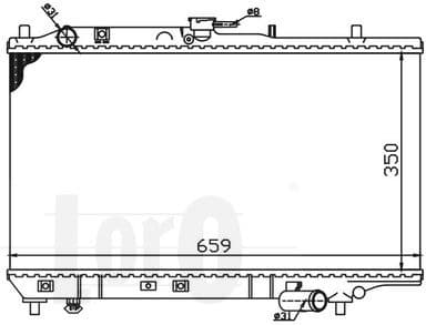 Radiator, engine cooling LORO 030-017-0004 - image 2