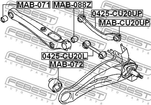 Mounting, control/trailing arm MAB-CU20UP - image 2